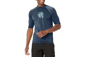 Kanu Surf Mens Fiji UPF 50+ Short Sleeve Sun Protective Rashguard Swim Shirt