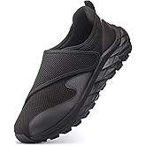 TEOHRW Men Diabetic Shoes Wide Width Shoes with Adjustable Closure for Swollen Feet Non-Slip Air Cushion Bottom Sneakers
