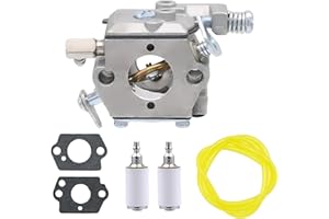 NIMTEK 640347 Carburetor for Tecumseh TC200 TC300 640347A TM049XA 2-Cycle Vertical Engine Strikemaster Jiffy Ice Auger with Fuel Line Fuel Filter