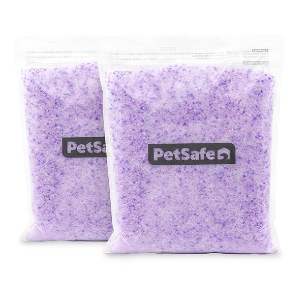 PETSAFE SCOOPFREE ODOR CONTROL CRYSTAL CAT LITTER, LAVENDER, SCENT 4.3 LB BAG, PACK OF 2