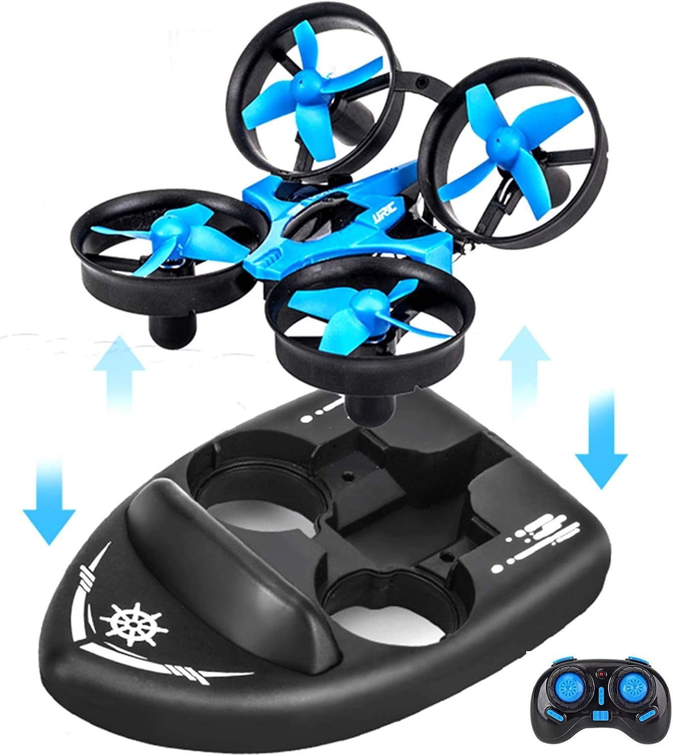 3in1 RC remote controlled Mini RC model, quadcopter, hovercraft, boat