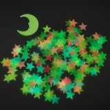 GLOCARNIVAL Glow in the Dark 200pcs 3D Stars Moon Wall Sticker Set view 4