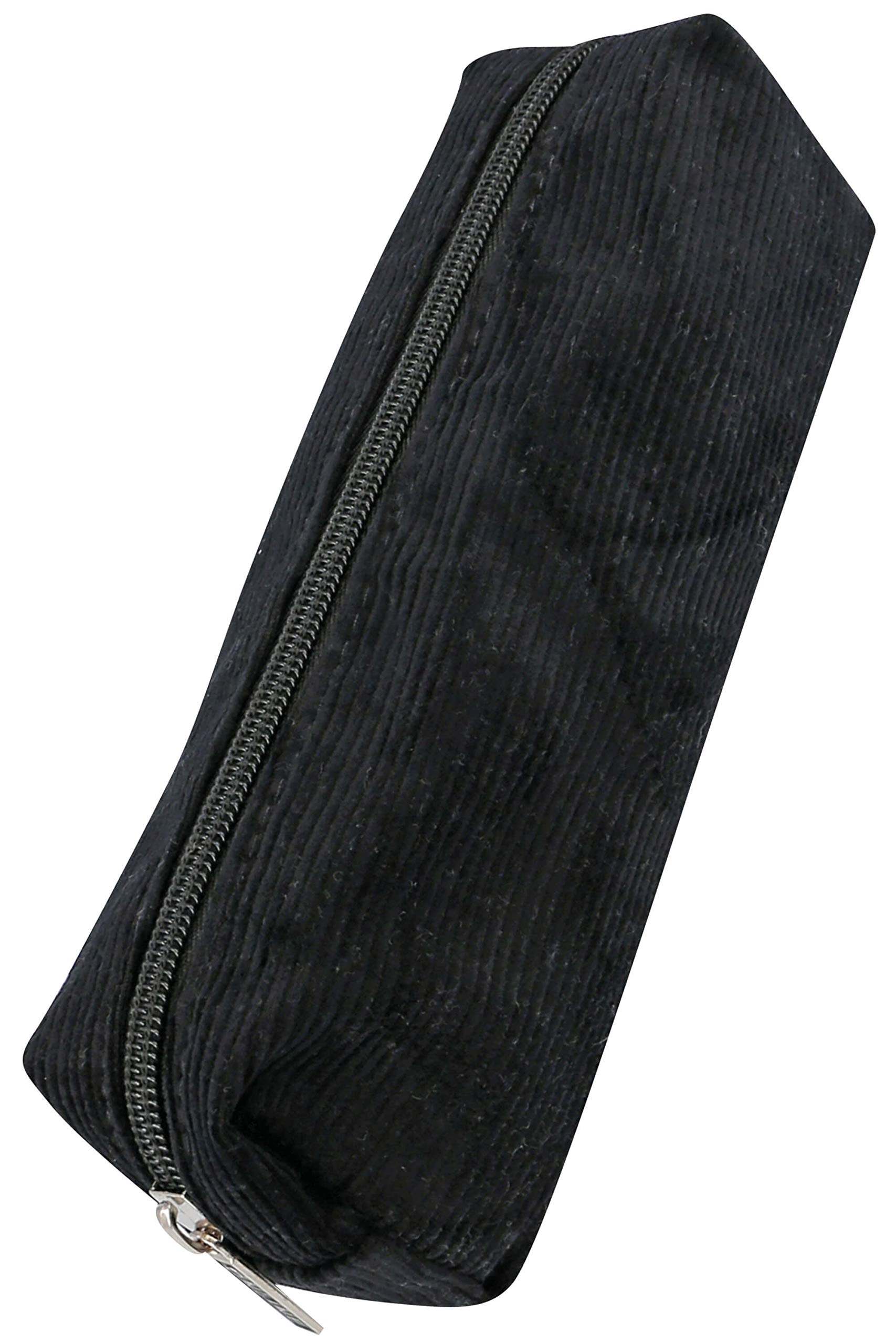 Online Pencil case Cord Black I Stylish Pencil case for Girls & Boys, Ideal for School, University & Office I with Practical Zip for Storing pens & Cosmetics 03996/6