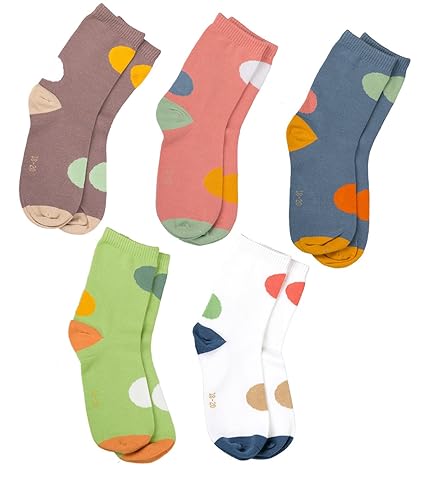 Maiwa Kinder Baumwolle keine Nähte Socken für Mädchen Jungen 5 Pack