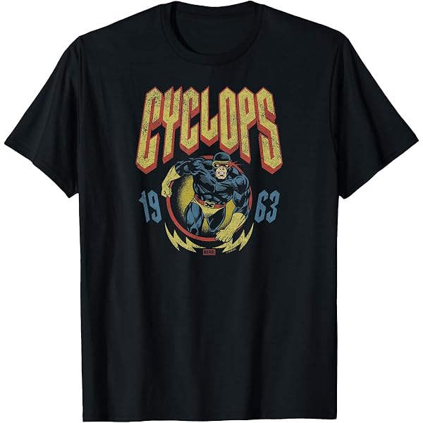 Amazon.com: Marvel X-Men Cyclops Retro Neon Triangle Graphic T