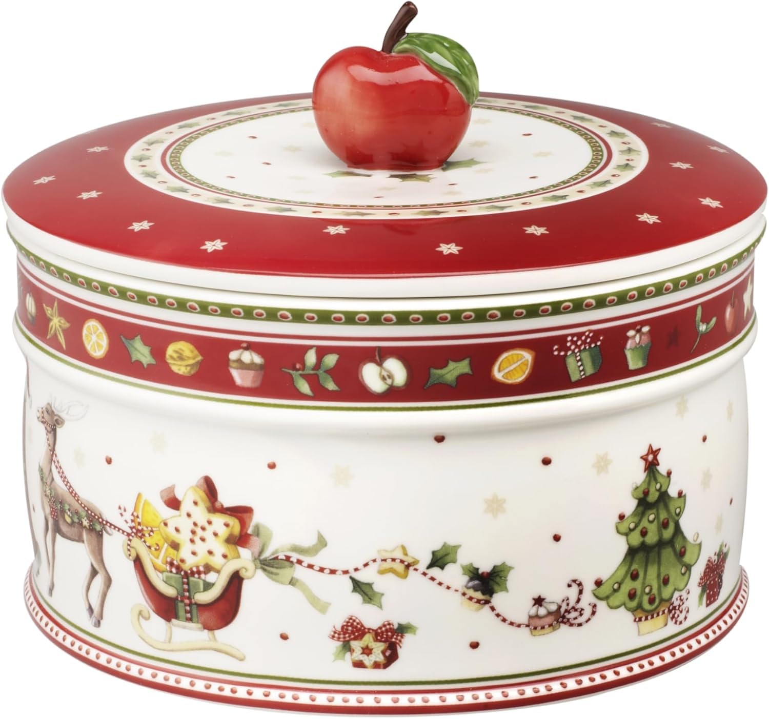 Villeroy & Boch - Winter Bakery Delight Plätzchendose bunt, Gebäckdose Weihnachtlich groß, Keksdose Keramik Weihnachten für Plätzchen, Gebäck und Kekse, Premium Porzellan