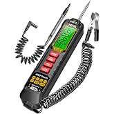 ANENG 0.5V-600V Multimeter, AC/DC Automotive Test Light, Circuit Tester Pen | Rechargeable Tester with Sharp Probe, Polarity Indicator Light, Continuity/Fuse Test and Alligator Clip for Sedan, SUV and RV