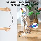 FYNIGO Cat Toys Indoor Interactive Wand Teaser 3 Wands 9 Refills 2 Hooks view 4