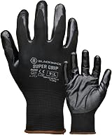 Blackrock Pack of 6 Super Grip Work Gloves Black Nitrile Size 9 Large view 3