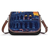 Rome Italy Landmarks Fashion Crossbody Bags for Women Custom Shoulder Handbags Travel Purses with Strap