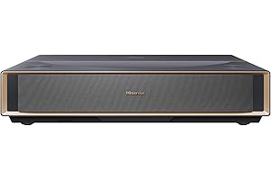 Hisense PT1-4K UHD Smart Google Ultra Short Throw Projector with 80"-150" Projection Size, Triple Colour Laser, 2500 ANSI Lum