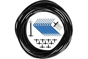 Solar Automatic Drip Irrigation Kit System, JIYANG Solar Powered Auto Easy DIY Watering Device Supported Pots Plants, 6-12 Timing Modes With Anti-Siphoning Device (Expansion Kit/Extra Accessories Kit)