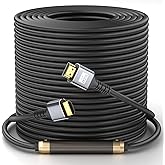 looyotul Hdmi Cable 125ft Ultra High Speed 4K@30HZ 2K 1080P HDMI 2.0 Cable 18gbps Gold Plated Connector 3D ARC Ethernet HDMI Cord for HDTV Monitor Laptop Roku TV Xbox PS3/PS4(Silvery)