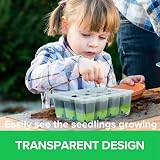 KAHEIGN 6Pcs Seed Starter Trays 72 Cells Silicone Propagator Kit with Lids view 3