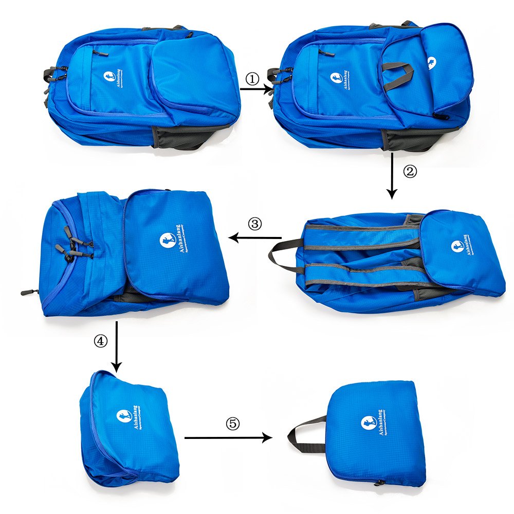 Zaino da trekking pieghevole da 30L, borsa da campeggio da campeggio esterna Impermeabile alpinismo leggero adatto a uomini e donne, ciclismo, escursionismo, corsa