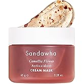 SanDaWha SKINCURE Camellia Flower Cream Mask - Korean Skincare Antioxidant, Petal-Infused Wash-Off Facial Mask, Anti-Aging & Hydrating Treatment for Dry and Rough Skin, 2.3 fl. oz.