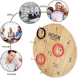TUAHOO Hoopla Ring Toss Game Wooden Board Hookey for Kids Adults Indoor Outdoor view 2