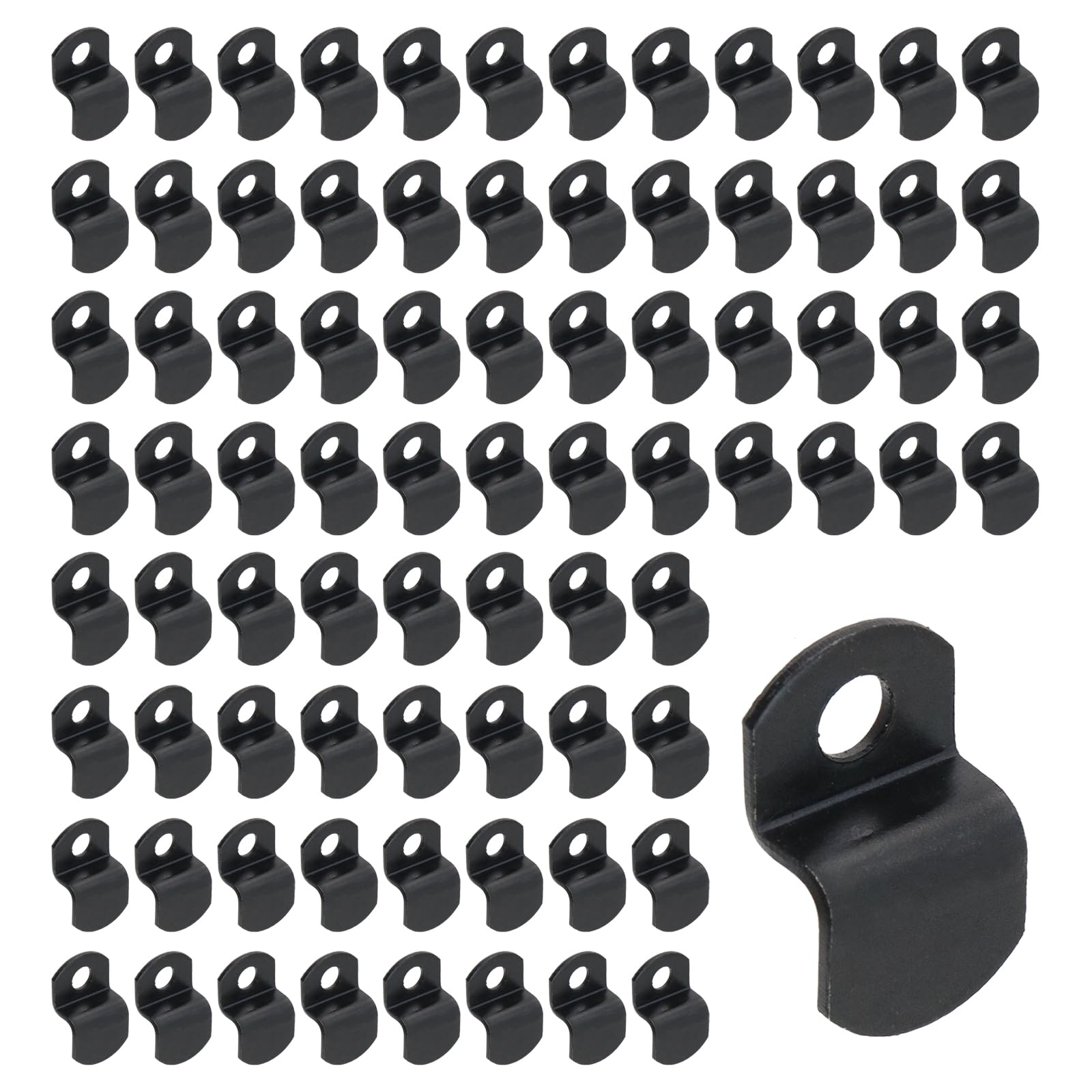 Photo 1 of T Tulead Canvas Offset Clips Iron Picture Frame Clip Z Clamps Black 1/4 Inch, 100Pcs with Screws