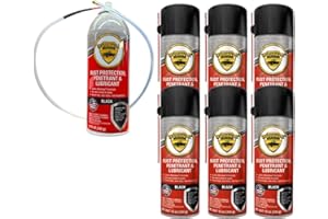 woolwax 12 Oz Undercoating Protection Aerosol Spray Can Black 6 Pack, Rust Inhibitor and Prevention, Anti Corrosion Multi Purpose Penetrant and Lubricant, Spray Can Extension Wand Included