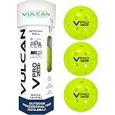 Vulcan | VPRO Flight Outdoor Pickleball Official Ball of the PPA Tour &amp; MLP | 3, 6, 12, 36 &amp; 100 Ball Pack | Hi-Vis Yellow