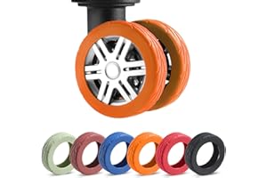 Wanzhuango 8 Pcs Upgrade Luggage Wheel Covers, Carry On Luggage,Wear-Resistant, Anti-Noise, Silicone Wheel Protective Covers 