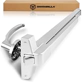 IRONWALLS Panic Bars for Exit Doors 32 Inch, Silver Commercial Push Bar Panic Exit Device Stainless Steel with Exterior Door Lever Handle, Emergency Exit Panic Door Hardware for 32&rdquo;-47&rdquo; Doors