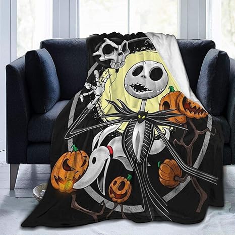 Amazon Com Rustic Fleece Bed Blankets Jack Skeleton Zero Ghost Dog Pumpkin Tattoo Designs Wedding Throw Blankets Lightweight Super Soft Game Blanket For Adult Office Airplane Home Kitchen