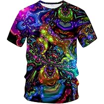 Amazon.com: Hisayhe Trippy T-Shirt 3D Printed Psychedelic Tie Dye
