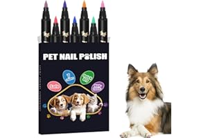 Cheloment 7 Colors Dog Nail Polish Pens Quick Dry,Dog Safe Nail Polish,Easy to Apply,Nail Polish Pens for Dogs Non Toxic,Dog Safe Paint for Paws,DIY Dogs Puppy Nails