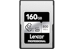 Lexar 160GB Professional CFexpress Type A SILVER Series Memory Card, Compatible with Sony Cameras w/ Type A Card Slot, Up to 