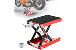 Donext Motorcycle Lift Scissor Jack, 1200 LB Capacity Wide Deck Hoist Stand Maintenance Bikes ATVs Garage Repair Center Stand