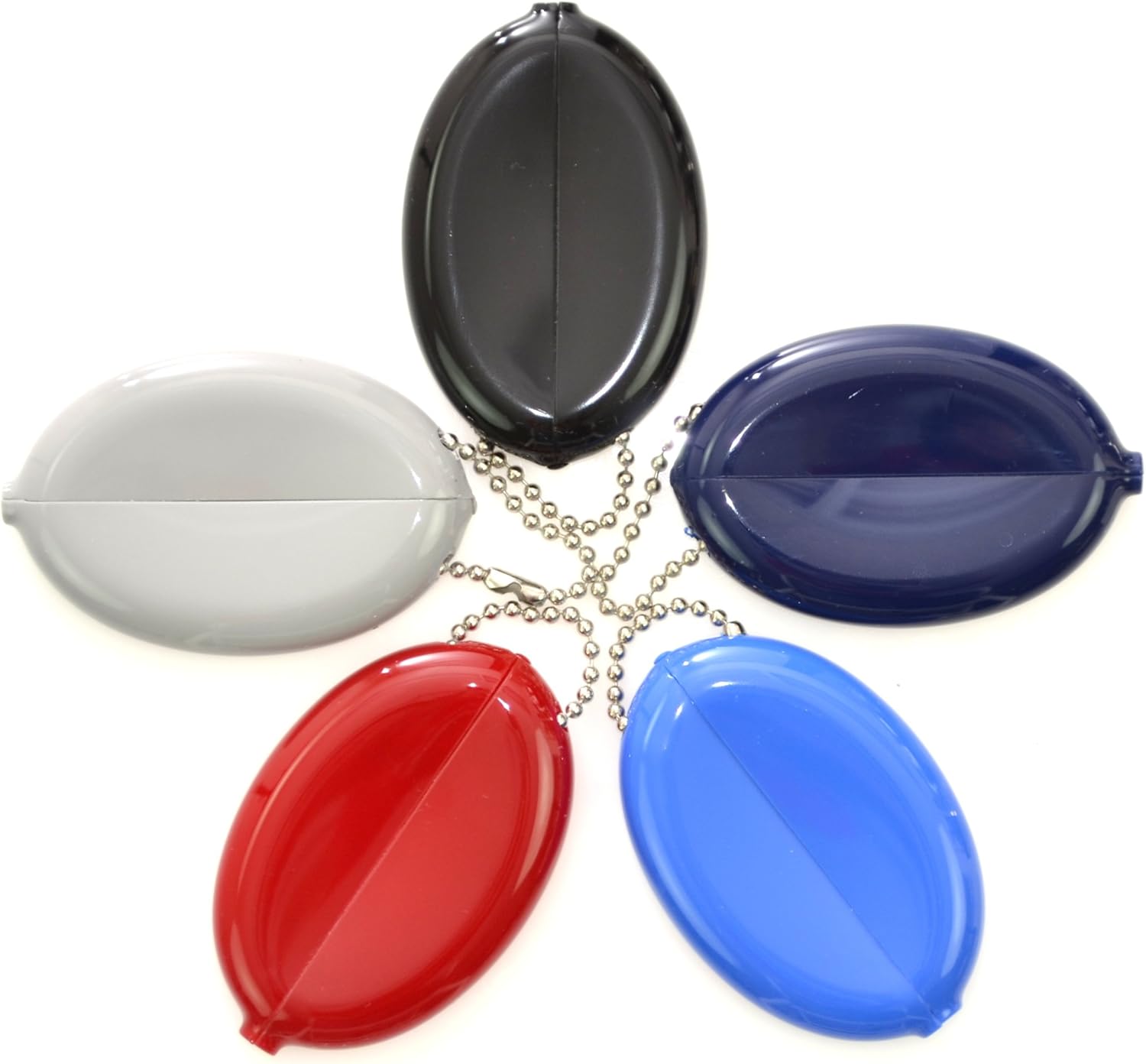 Quikoin Original Oval SofTouch Squeeze Coin Purse Made in