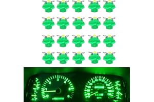 WLJH 20Pcs B8.4 LED Bulbs Lights for Dodge Ram 1500 2500 3500 Trucks 2002-2006 Dashboard Instrument Cluster, Energy-Efficient Green
