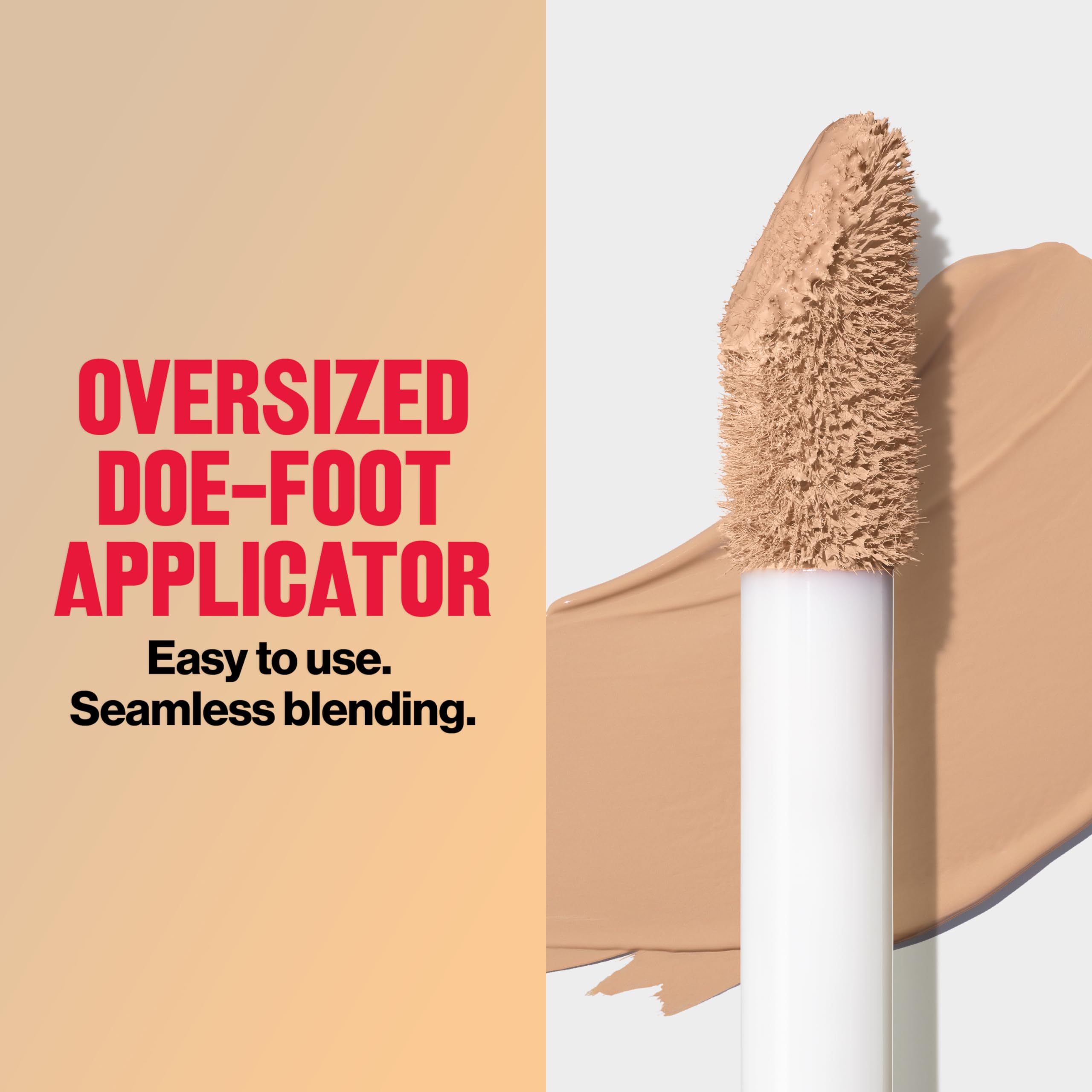 REVLON ColorStay Flex Wear, Full Cover Non-Creasing Concealer, Infused with Hyaluronic Acid & Vitamin E, Flexible Longwear, 040 Medium, 0.34 Fl Oz