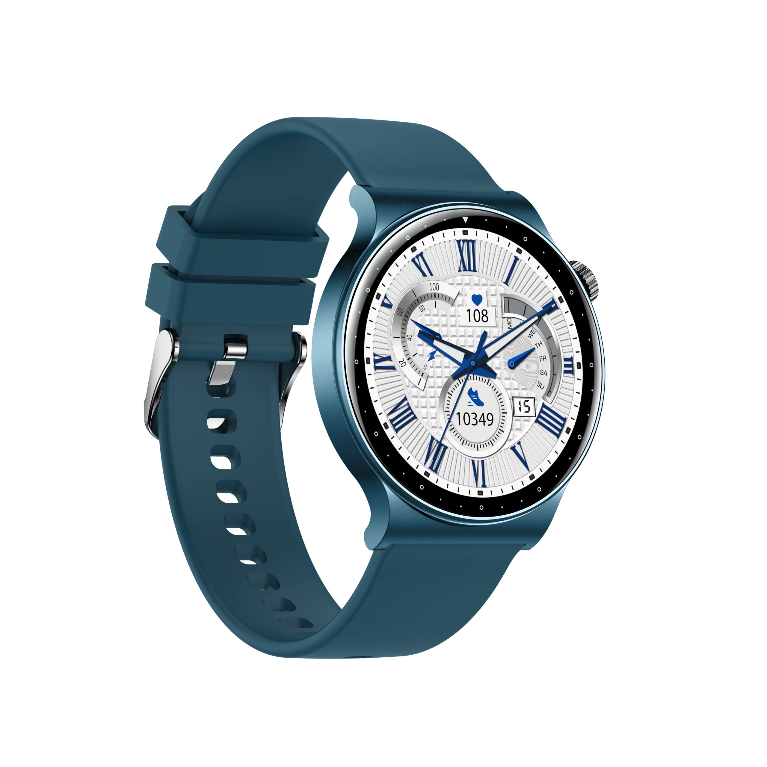 ZUKOR Q8 Smartwatch For Men & Women 1.28'' Touch Screen Fitness Tracker IP67 Waterproof Sports Smartwatch (Teal)