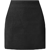 ZHANCHTONG Women's High Waist Wool Fall Winter Mini Pencil Bodycon Skirt
