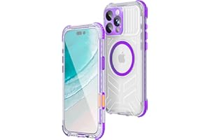 WIFORT for iPhone 16 Pro Waterproof Case, [IP68 Underwater] [Blue Light Filter Lens] [15FT Military Shockproof], Fit for Mags