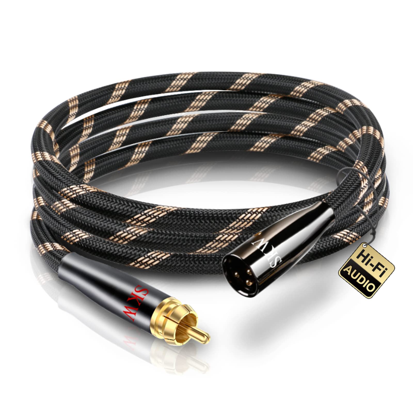 SKW BG series high purity copper RCA male to XLR male cable - 2M