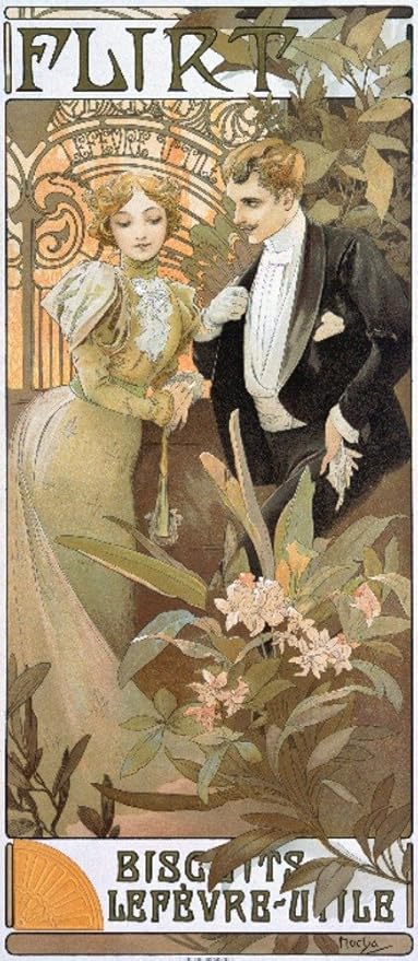 Amazon Com France Biscuits Lefevre Utile Flirt Artist Mucha Alphonse C 19 Vintage Advertisement 24x36 Fine Art Giclee Gallery Print Home Wall Decor Artwork Poster Posters Prints