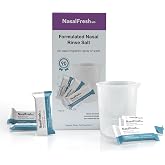 NasalFresh MD Saline Packets - Quick Dissolving - Pre-Measured &ndash; 90 Count | Single Use - Nasal Irrigation - Individually Wrapped (3.75g/1.3oz) - 90 Count Refill Packets w/ 300mL Cup
