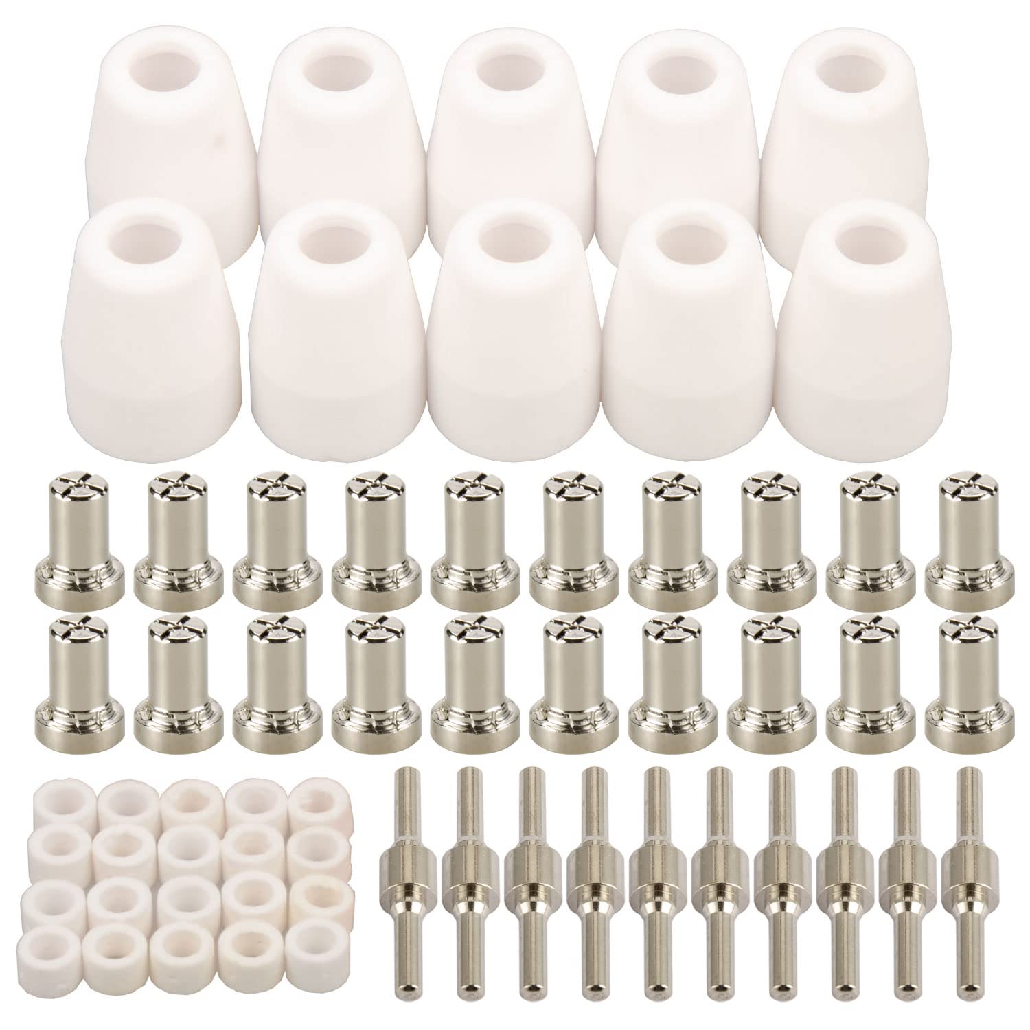 KERUE 60個 PT-31 ニッケルメッキ 拡張エアプラズマ切断ノズル電極消耗品 CUT-40 CUT-50D CT-312に適合商品画像