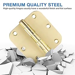 Rounded Door Hinges 3-1/2" x 3.5 inch, 5/8