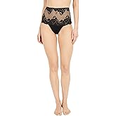 Lace Allure High Waist Thong - Black