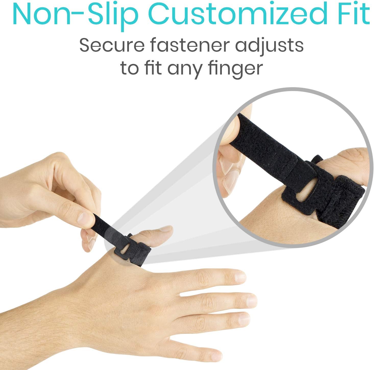 Vive Trigger Finger Splint - Support Brace for Middle, Ring, Index, Thumb and Pinky - Straightening Curved, Bent, Locked and Stenosing Tenosynovitis Hands - Tendon Lock Release Stabilizer Knuckle Wrap: Health & Personal Care