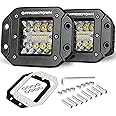 OFFROADTOWN Flush Mount LED Pods, 2pcs 5'' 78W Driving Lights Work Light Bar Super Bright Fog Off Road Lights for Truck UTV ATV SUV Boat 4x4 Car