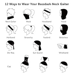 BASSDASH UPF 50+ UV Sun Protection Neck Gaiter