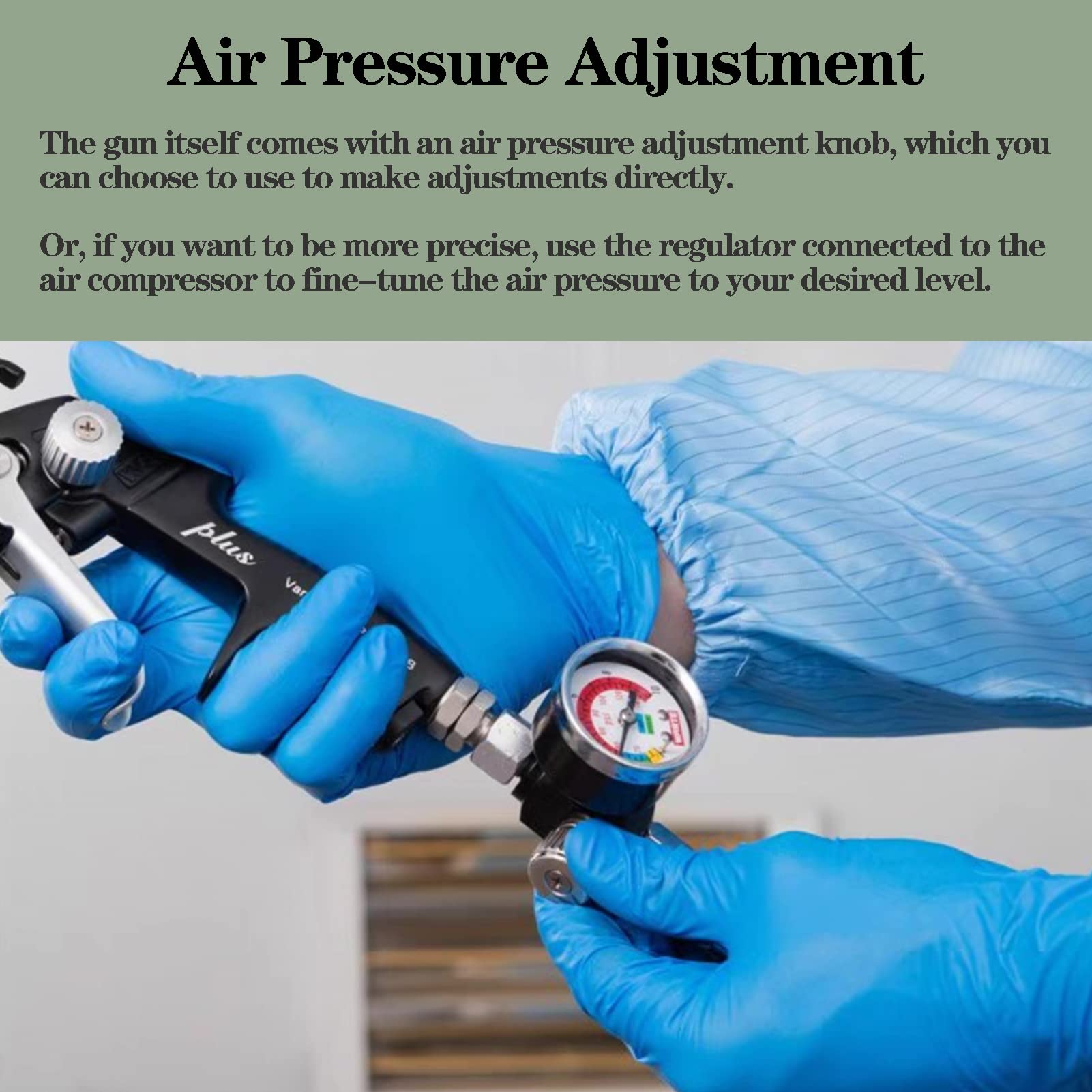 WISEgham HVLP Paint Spray Gun, 1.3mm Automotive Paint Sprayer Gun with Air Regulator, 600cc Auto Car Body Paint Sprayer for House Furniture Home Interior Exterior