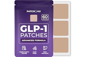 PATCH4U GLP-1 Patches for Women & Men | GLP1 Patch with Berberine, L-Glutamine, Garcinia Cambogia, Resveratrol | 60 Days Supply