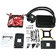 YaeCCC LED Liquid CPU Cooler Water Cooling System Radiator 120mm with Fan for Inter AMD