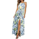 KILIG Women's Summer Floral Beach Flowy Split Maxi Long Dresses